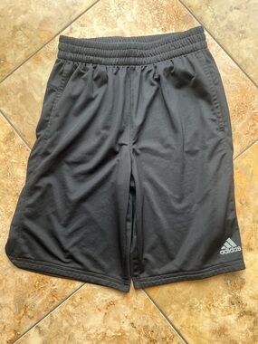 adidas Men's Black Athletic Mesh Shorts with Logo